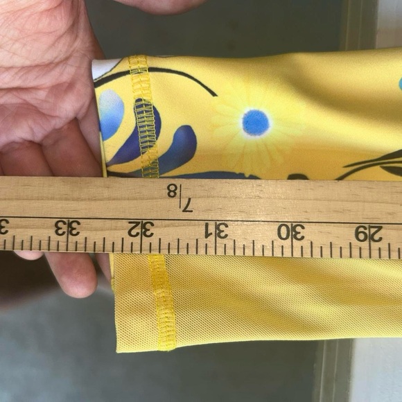 ZYIA Yellow Floral Leggings - Picture 6 of 8